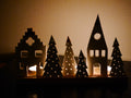 Lichterdorf, Lichthaus, Lichthäuser, Weihnachtsdorf, Weihnachtsdeko, Lichtobjekt, Kerzen Dekoration, Fensterdekoration, Geschenk