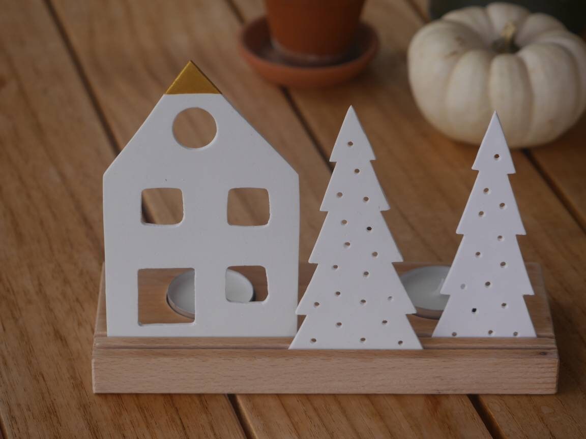 Lichterdorf, Lichthaus, Lichthäuser, Dekoleiste, Licht Dekoration, Kerze, Geschenk