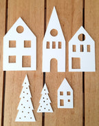 Lichterdorf, Lichthaus, Lichthäuser, Dekoleiste, Lichtobjekt, Kerzen Dekoration, Fensterdekoration, Geschenk