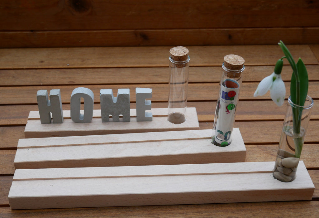 Buchstabenleiste, Betonbuchstaben, Dekoration, Fensterdekoration, Geschenk