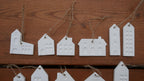 Geschenkanhänger, Dekoanhänger, Tannenbaumschmuck,Schmuckanhänger, Häuschen, Minihaus, Skandi Deko, Skandinavische Deko