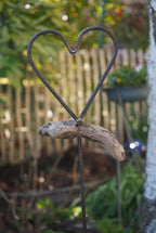Baustahl Herz, Deko Herz, Gartenstecker Herz, Gartendeko, Stab für den Garten, 100027