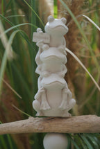 Deko Frosch, Beton Froschkönig, Gartendeko, Gartenstecker mit Betonfigur, Baustahl, Willkommensgruß