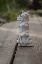 Deko Frosch, Beton Froschkönig, Gartendeko, Gartenstecker mit Betonfigur, Baustahl, Willkommensgruß
