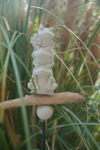 Deko Frosch, Beton Froschkönig, Gartendeko, Gartenstecker mit Betonfigur, Baustahl, Willkommensgruß