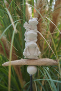 Deko Frosch, Beton Froschkönig, Gartendeko, Gartenstecker mit Betonfigur, Baustahl, Willkommensgruß